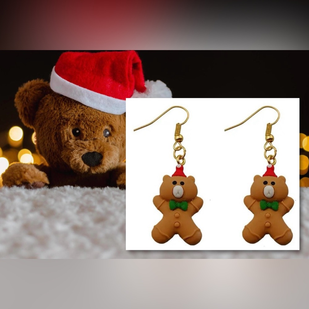 $1 CHRISTMAS BEAR EARRINGS. NEW. $1 WITH ANY $10 ORDER OR MORE